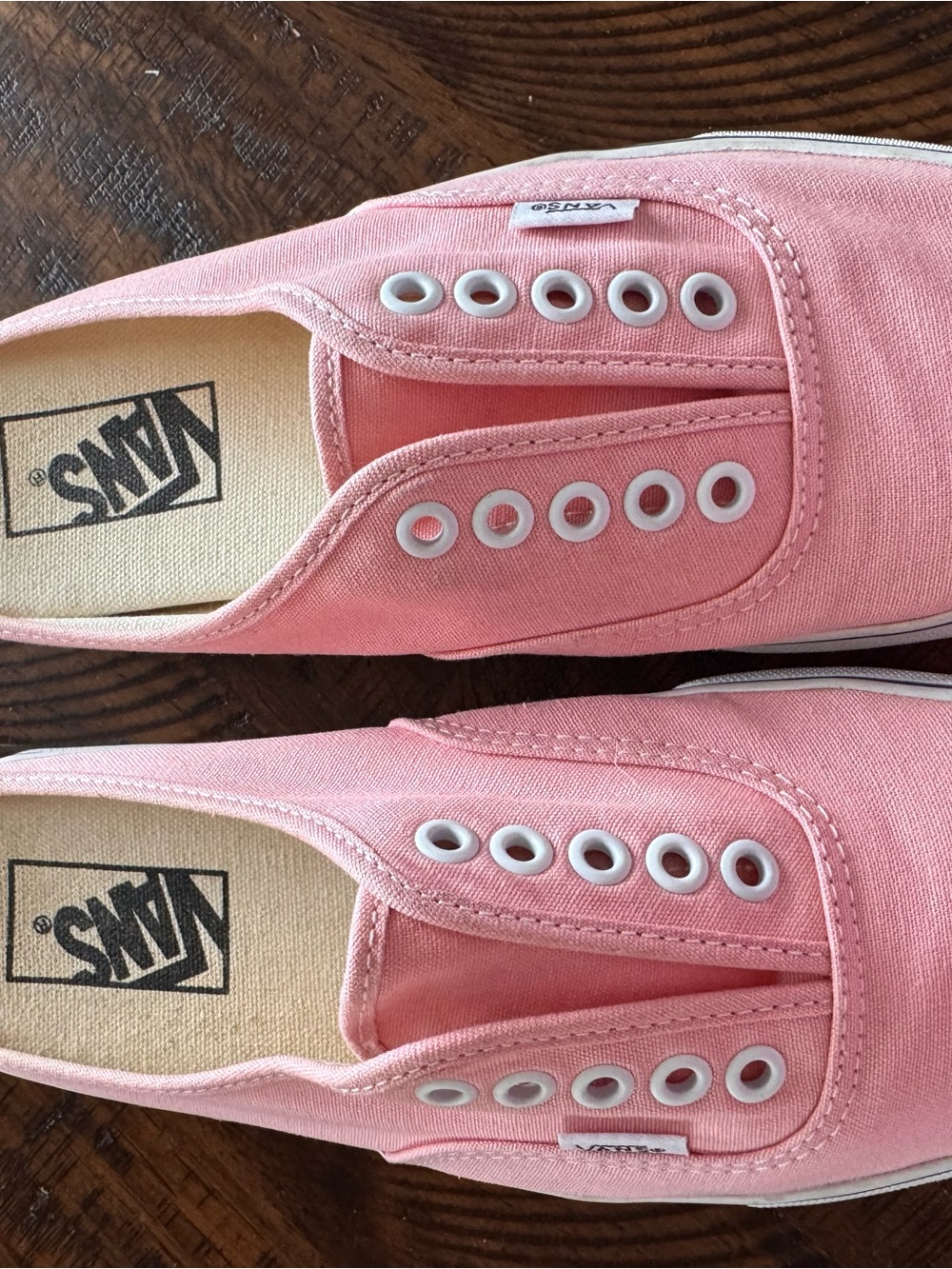 Vans Slip-On Canvas Sneakers in Light Pink